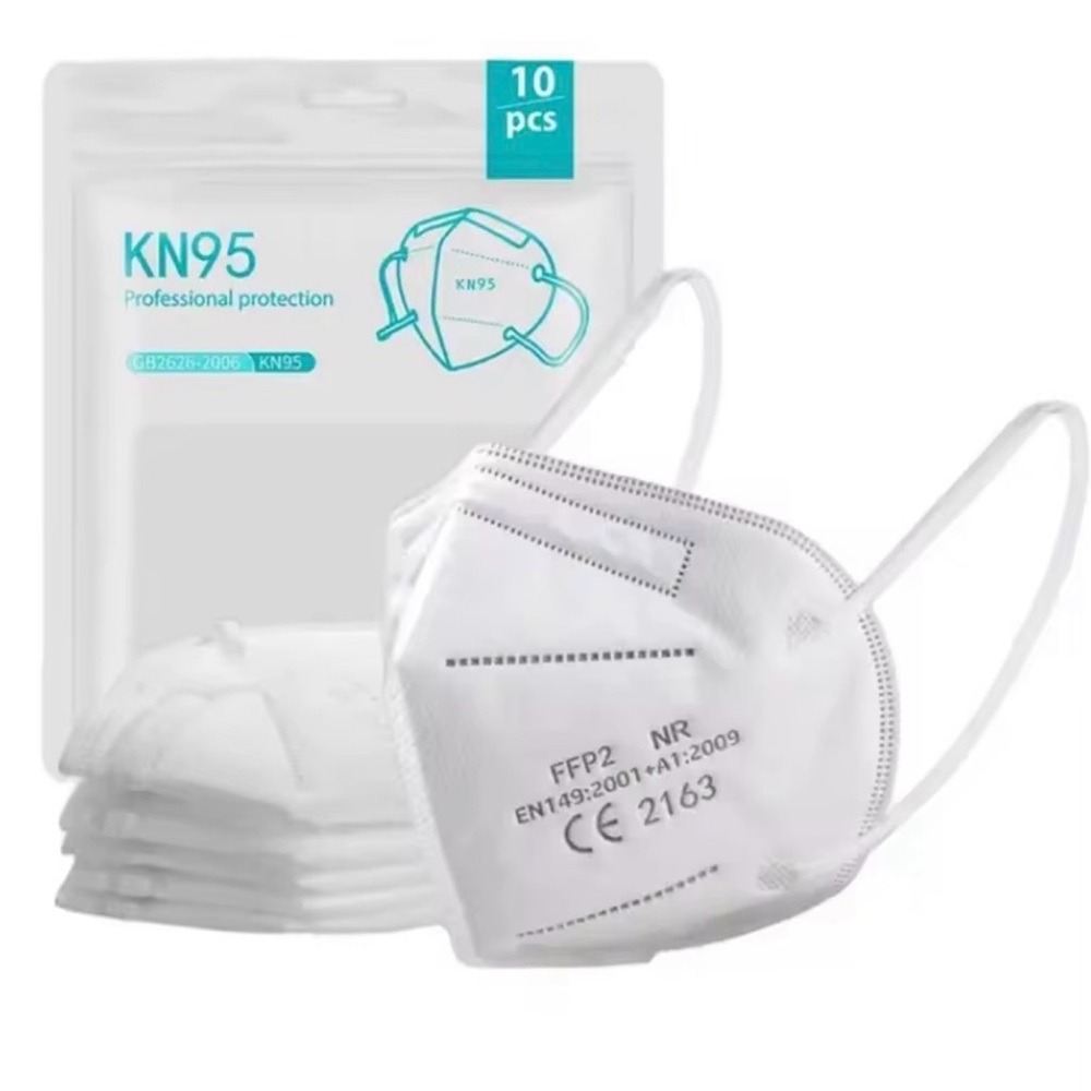 KN95 Protective White Face Masks - 2 (Pack of 10)